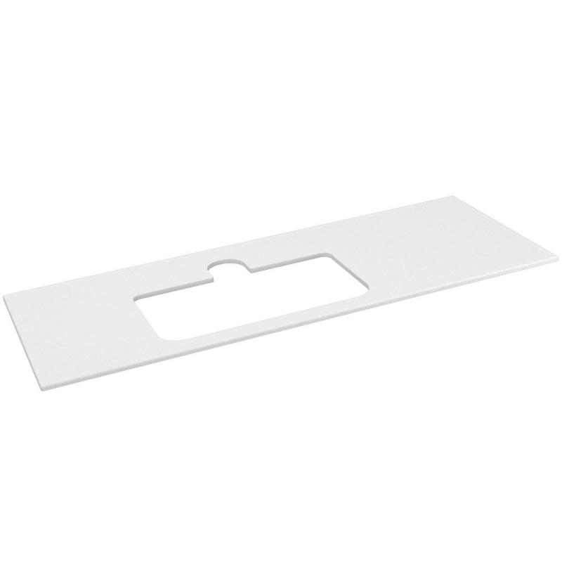 BRAHEA doska Rockstone s otvorom 131,6x51,5cm, ľavá, biela matná