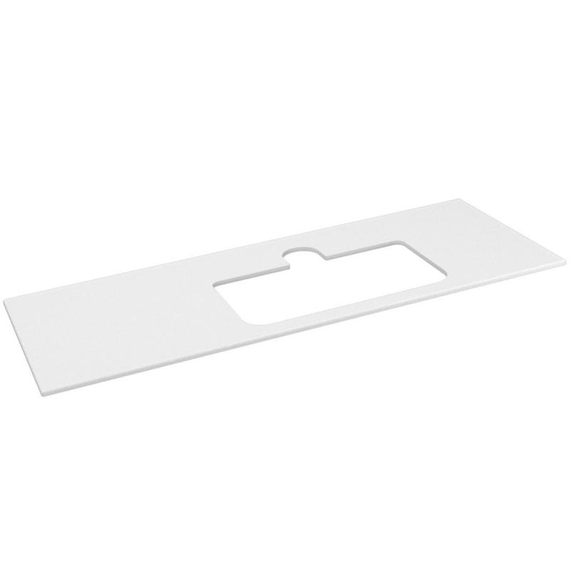 BRAHEA doska Rockstone s otvorom 131,6x51,5cm, pravá, biela matná