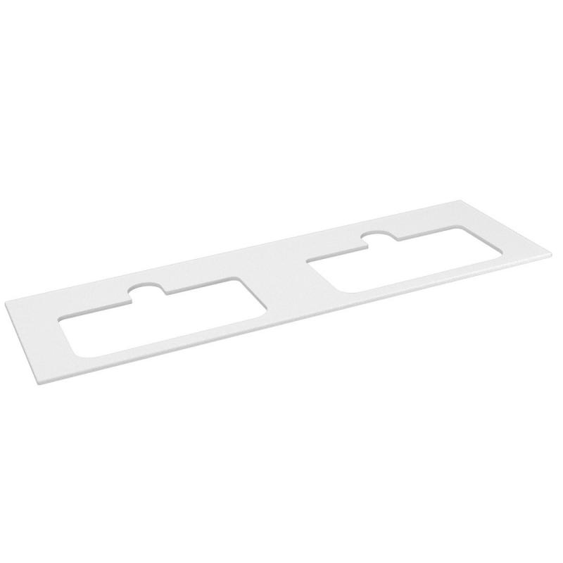 BRAHEA doska Rockstone s 2 otvormi 151,6x51,5cm, biela matná