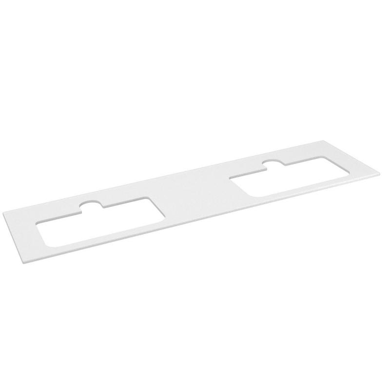 BRAHEA doska Rockstone s 2 otvormi 171,6x51,5cm, biela matná