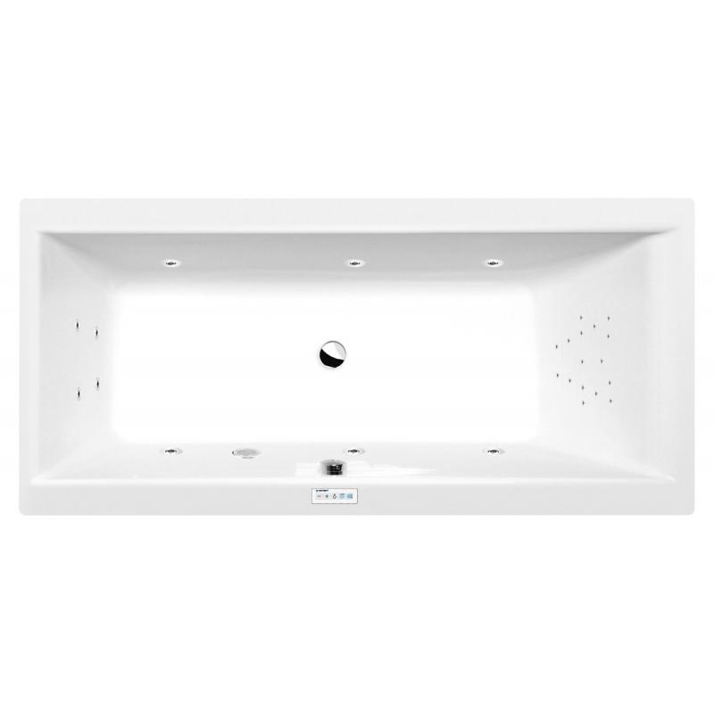 CLEO hydromasážna vaňa, 160x75x48cm, Highline Hydro, chróm