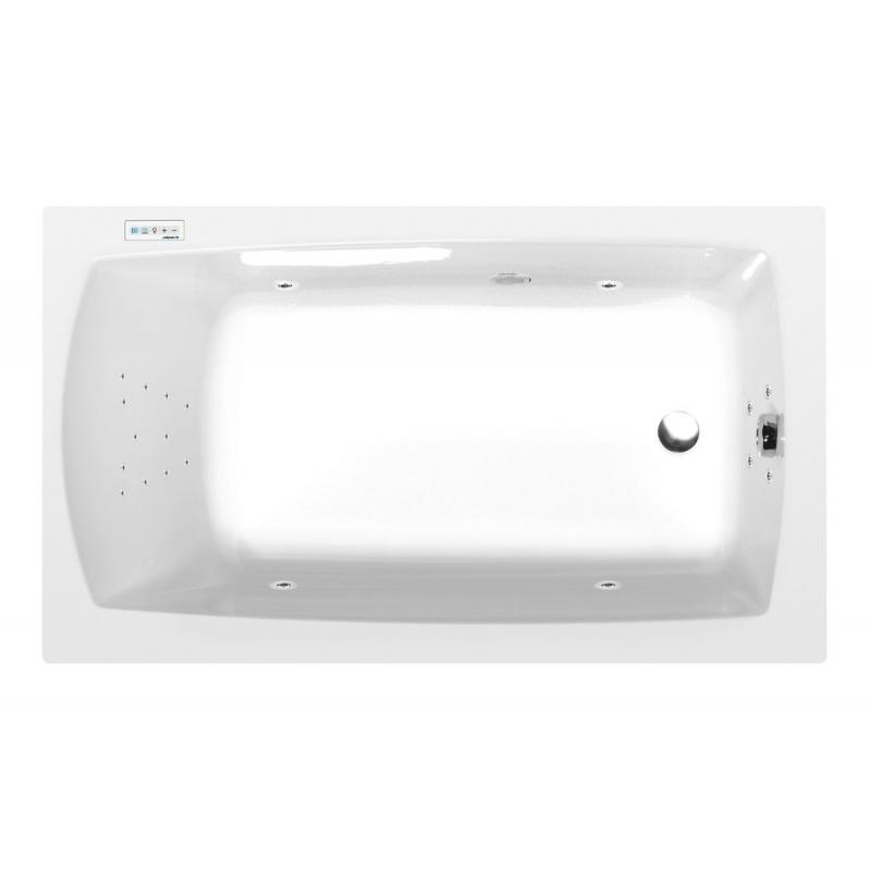 LILY hydromasážna vaňa, 130x70x39cm, Highline Hydro, chróm