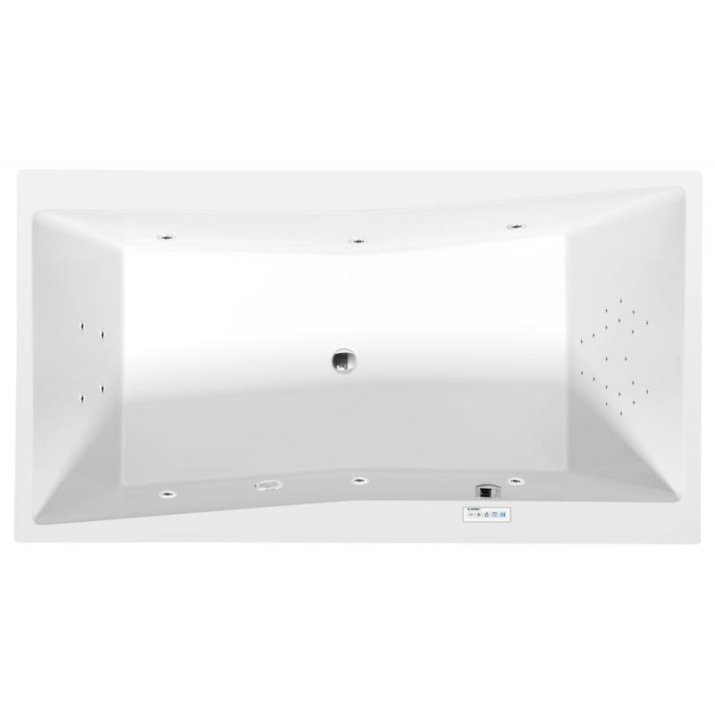 QUEST hydromasážna vaňa, 190x100x49cm, Highline Hydro, chróm