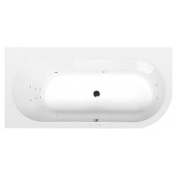 ASTRA L hydromasážna vaňa, 165x80x48cm, Attraction Hydro, chróm