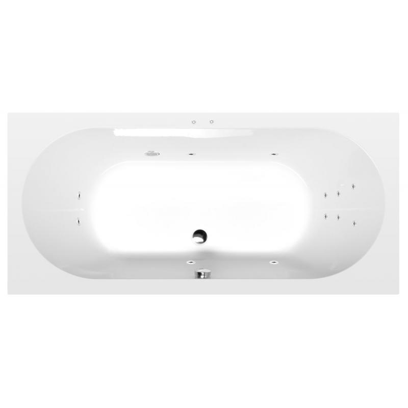 LEVANA hydromasážna vaňa, 170x80x39cm, Attraction Hydro, chróm