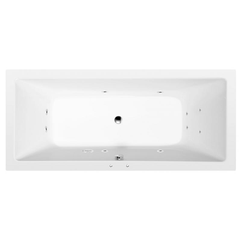 KRYSTA hydromasážna vaňa, 180x80x39cm, Active Hydro, chróm