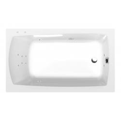 LILY hydromasážna vaňa, 120x70x39cm, Attraction Hydro, chróm