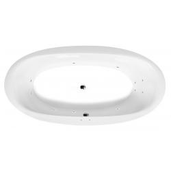 STADIUM hydromasážna vaňa, 190x95x46cm, Active Hydro, chróm