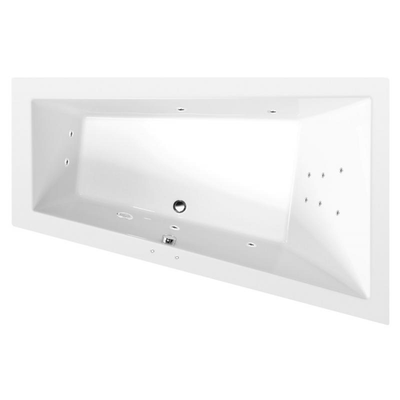 TRIANGL R hydromasážna vaňa, 180x120x50cm, Attraction Hydro, chróm