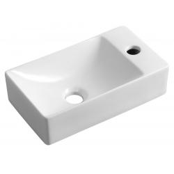 MARGITHA keramické umývadlo 38x22cm, otvor pro batériu vpravo, biela