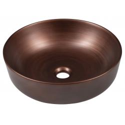 PRIORI keramické umývadlo na dosku, priemer 41,5cm, meď