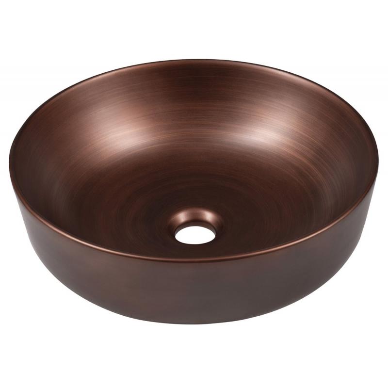 PRIORI keramické umývadlo na dosku, priemer 41,5cm, meď
