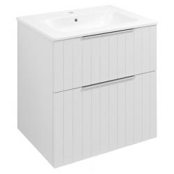 CIRASA umývadlová skrinka 59,2x64x46cm, biela matná strip