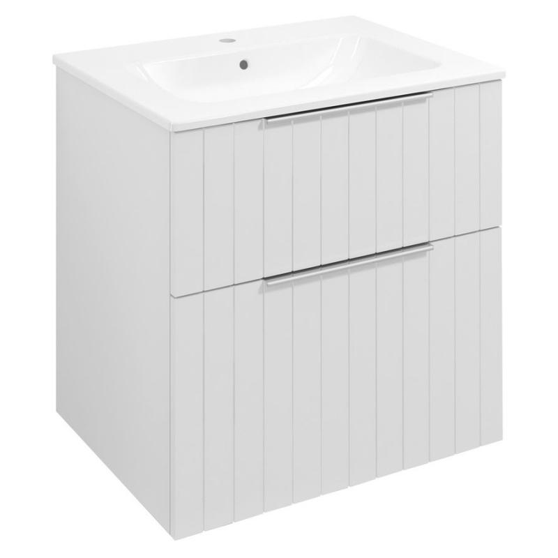 CIRASA umývadlová skrinka 59,2x64x46cm, biela matná strip