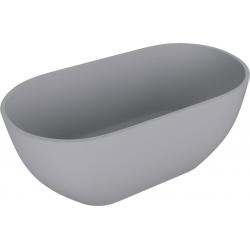REDUTA voľne stojaca vaňa liaty mramor 171x81x58cm, šedá mat