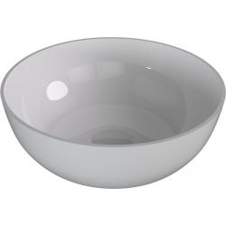 BANERA ROUND umývadlo na dosku, liaty mramor, Ø 39 cm, biela