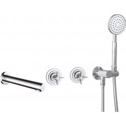 Temisto Concealed shower set, with bath spout