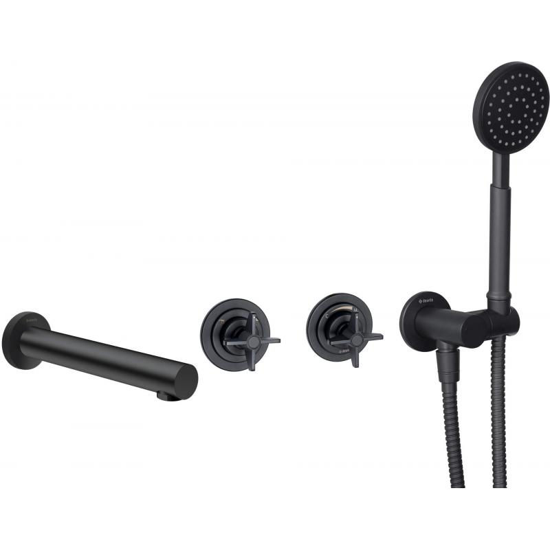 Temisto Concealed shower set, with bath spout