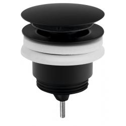 Umyvadlová výpust 5/4“, Click-Clack, veľká zátka, 10-45mm, čierna mat