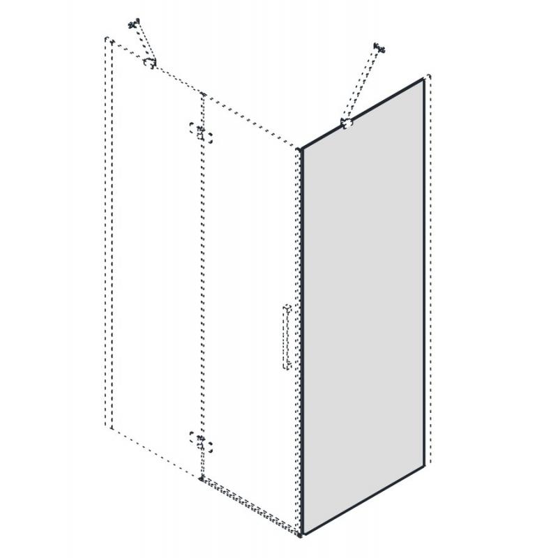 TRINITY sklo bočnej steny, 1200mm, sklo mat