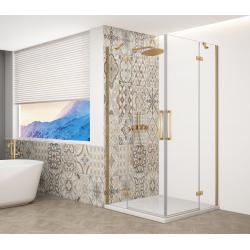 TRINITY GOLD MATT štvorcová sprchová zástena 1200x1200mm, rohový vstup, číre sklo