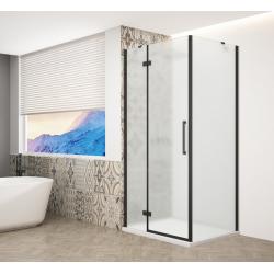 TRINITY BLACK obdĺžniková sprchová zástena 1000x800mm, matné sklo, lavé