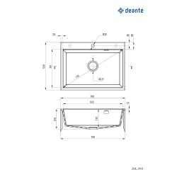 Granitový drez, 1-miska