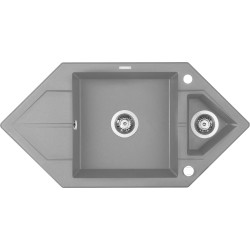 Granitový drez, 1,5-miska s odkvapkávačom - Space-Saver
