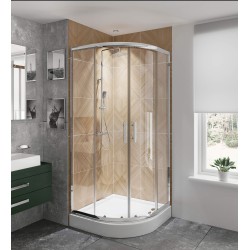 Akrylátová sprchová vanička, polkruhová, 90 cm