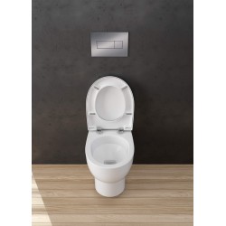 Záchodová misa, so sedátkom, bez okraja