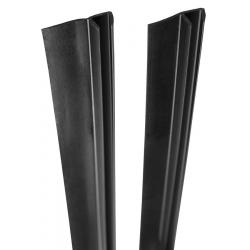 Set zvislých tesnení pre 5/5mm sklo, 2000mm, čierna