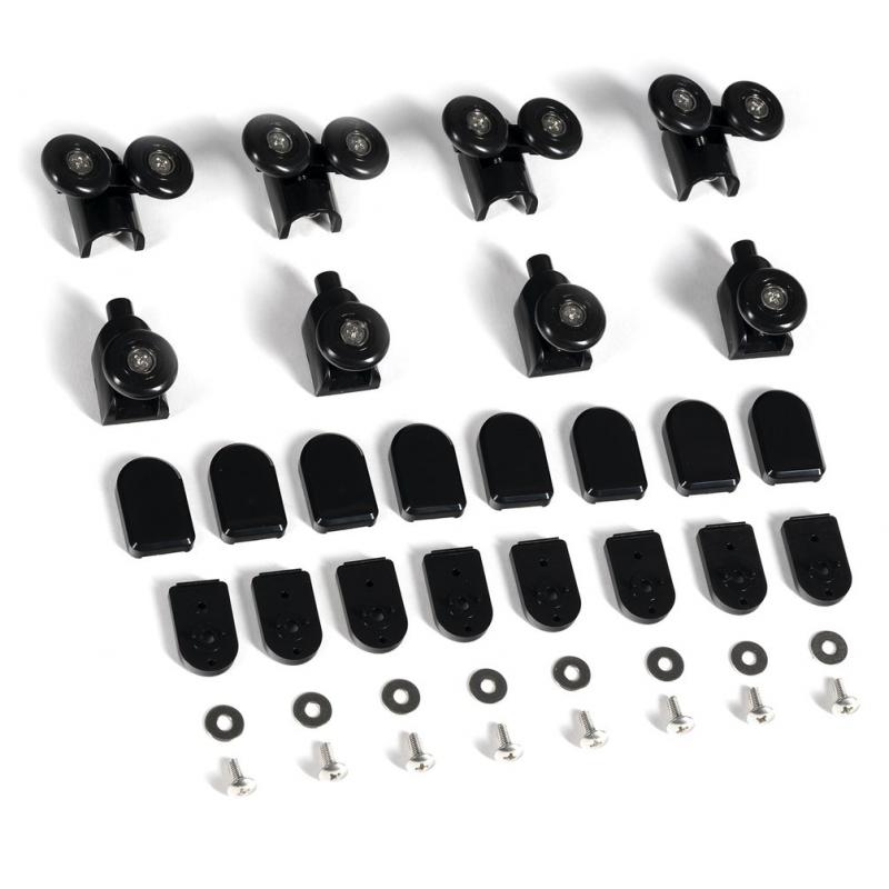 Set pojazdov 4 horné 4 spodné, čierna