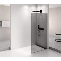 ARCHITEX BLACK MATT sprchová zástena 662 mm, dymové sklo