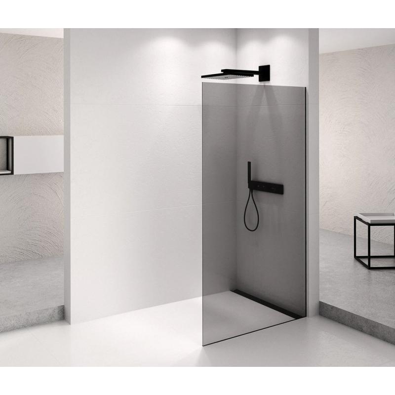 ARCHITEX BLACK MATT sprchová zástena 1262 mm, dymové sklo