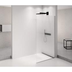 ARCHITEX BLACK MATT sprchová zástena 1262 mm, sklo Flute
