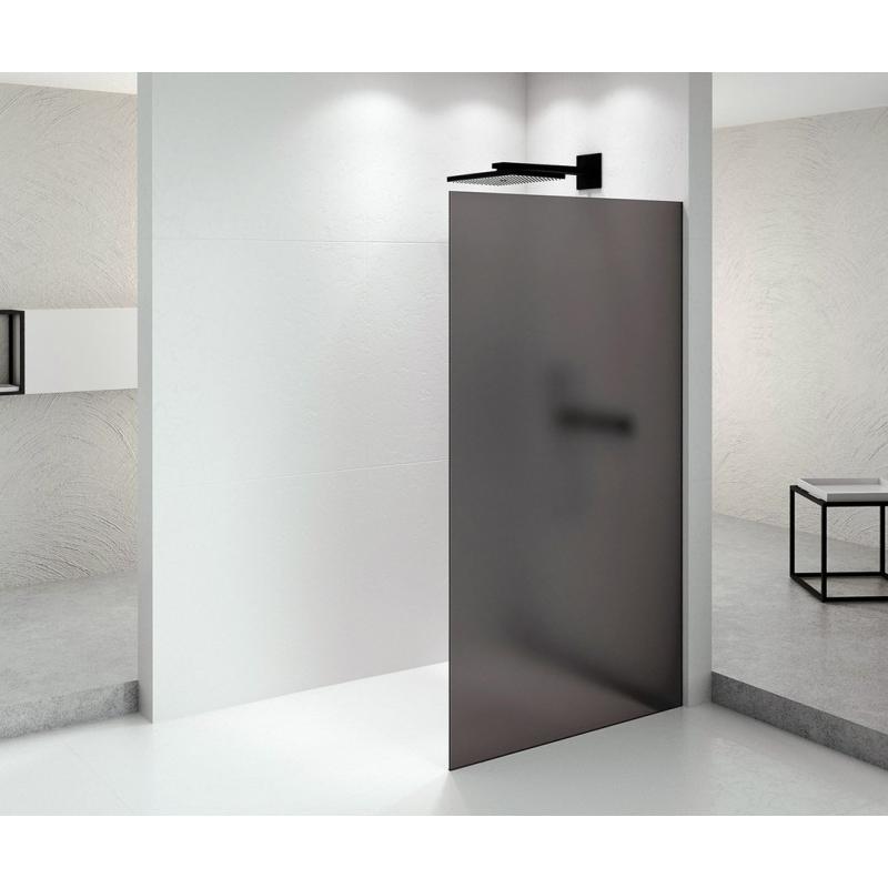 ARCHITEX BLACK MATT sprchová zástena 1362 mm, dymové mat sklo