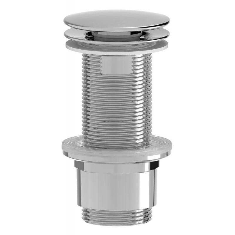 Umyvadlová výpust 5/4", neuzatvárateľná, veľká zátka, 10-80mm, ABS/chróm