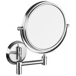 Závesné kozmetické zrkadlo, priemer 140mm, obojstranné, chróm