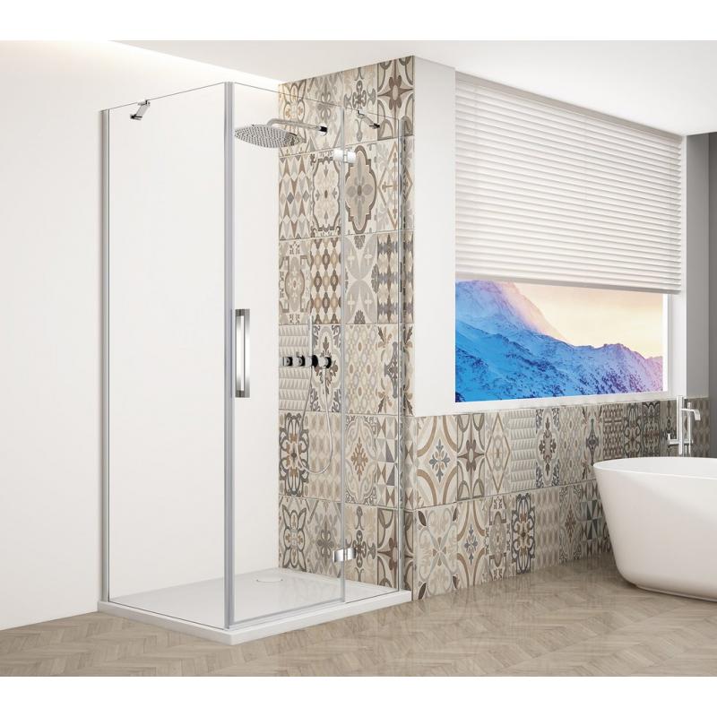 TRINITY CHROME obdĺžniková sprchová zástena 800x1000mm, číre sklo, pravé