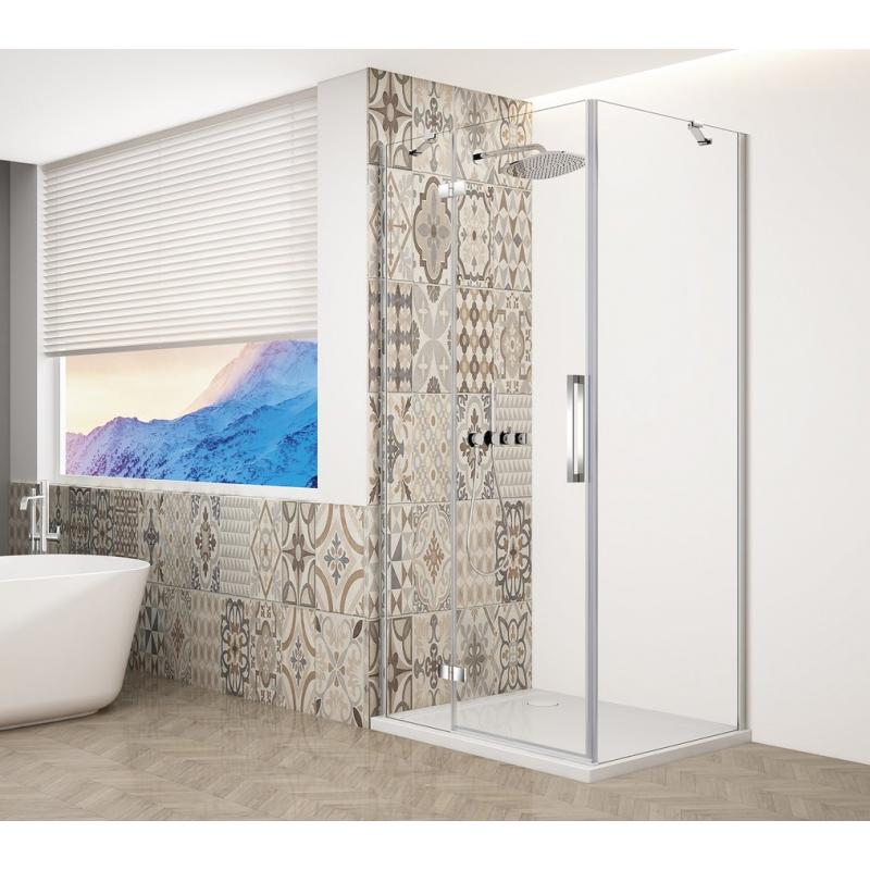 TRINITY CHROME obdĺžniková sprchová zástena 800x1200mm, číre sklo, lavé