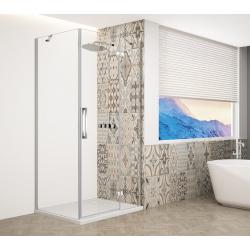 TRINITY CHROME obdĺžniková sprchová zástena 800x1200mm, číre sklo, pravé