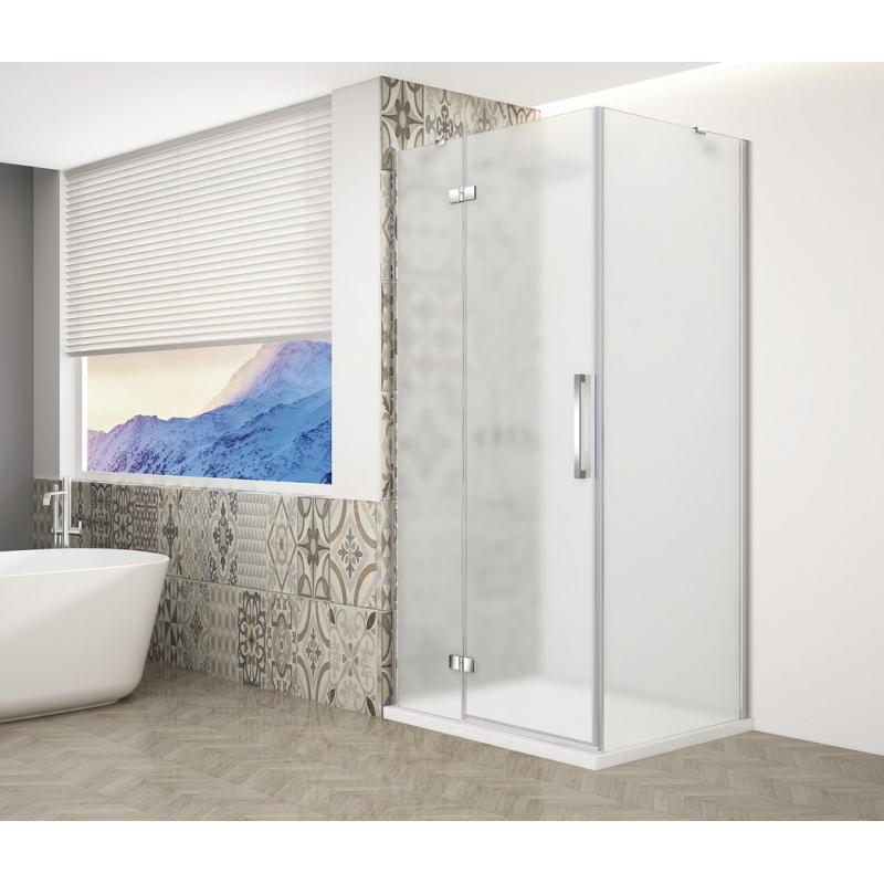 TRINITY CHROME obdĺžniková sprchová zástena 900x1200mm, matné sklo, lavé