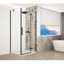 TRINITY BLACK obdĺžniková sprchová zástena 800x900mm, číre sklo, pravé