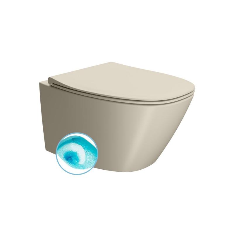 MODO závesná WC misa, Swirlflush, 37x54cm, creta dual-mat