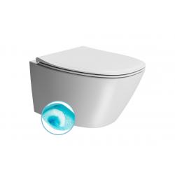 MODO závesná WC misa, Swirlflush, 37x54cm, biela dual-mat