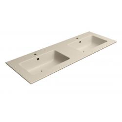 PURA keramické dvojumývadlo Slim 122x46cm, creta mat