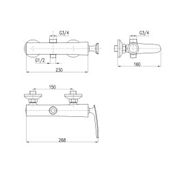 Vodovodná batéria sprchová TIGRIS